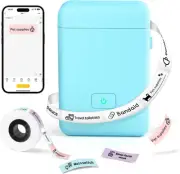 Label Maker Machine with Tape, HP2-S Portable Bluetooth Label Printer, Mini Wire