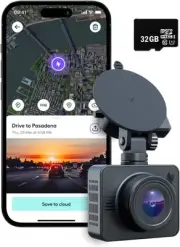 Nexar Beam GPS Dash Cam - Camera for Cars with 32GB - 32 GB, Black