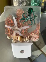 Octopus In Crashing Wave Dusk To Dawn Night Light
