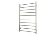Radiant RTR04 Round Bar Heated Towel Rail - 750 x 1200mm - Mirror Polished - Stainless Steel- Bottom Left/Top Right Wiring