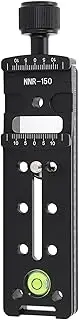Camera Rail Nodal Slide, 150mm Quick Release Plate Clamp, 1/4in Screw Hole Built in Bubble Level, Quick and Sturdy Design, Fits for Panoramic Macro Photography