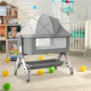 Bopeep Baby Cot Bed Crib Portable Bassinet Safety Fence Adjustable Bedside