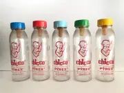 Vintage chicco glass baby bottle, artsana old stock, pyrex feeding bottle