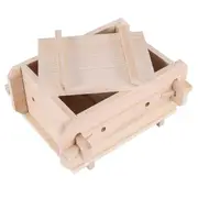 Tofu Mold Tool,Removable Wooden Press Box,Home Kitchen Tofu Maker Press Mold Kit for DIY Tofu Mold Cooking Handmade Wood color
