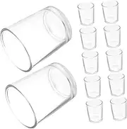 Garneck 12Pcs Small Transparent Glass Shot Glasses Ergonomic Design for Beer and Cocktails Mini Goblets for Parties Bars and Family Gatherings Easy to Clean