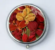 Flowers pill case PILL box holder botanical