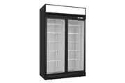 Comchef Black Upright Double Glass Door Freezer CH-1006LD