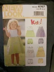 New Look Bin 104 6767 Size A 1/2-4 Dress Pattern