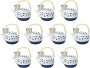 Set of 10, Goth Roll Arabesque No. 4 Earthpot, 6.8 x 5.2 x 4.3 inches (17.3 x 13.2 x 11 cm), 720cc | Setomonohonpo Earthenpo Made in China