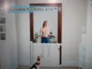 Retractable Baby/Dog Gate for Gate Indoor/Outdoor/Stairs COLOR BLACK- 72 inch