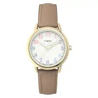 在飛比找PChome24h購物優惠-【TIMEX】天美時 Easy Reader 30毫米金色錶