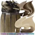 100% Remy Human Hair Extensions TAPE IN Skin Weft FULL HEAD Highlight THICK 24"