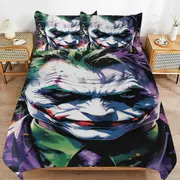 v2440 Bed Sheets Bedding Joker Bedding Sets Ultra Soft Skin-Friendly Duvet Cover 3 Piece, Cute Comforter Cover Bed Set for Boys Girls Kids ( 1 Duvet