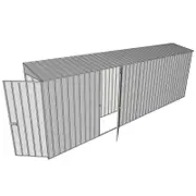 Build-a-Shed 0.8 x 6 x 2m Hinged Door Tunnel Shed with Single Hinged Side Door - Zinc
