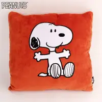 在飛比找環球Online優惠-【PEANUTS】 史努比手打開方形抱枕