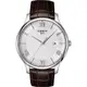 TISSOT T-TRADITION 超薄風華紳士時尚個性腕錶-銀+羅馬時標/42mm-T0636101603800