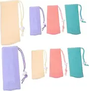 PLAFOPE 8pcs Mesh Soap Bags for Soap Bars Face Soap Holder Soap Pouch Soap Bar Bag Shampoo Bar Holder for Shower Solid Shampoo Bar Holder Bar Soap Bag Bar Shampoo Holder Pe