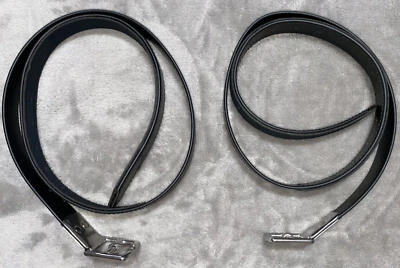 NEW WINTEC PRO STIRRUP LEATHERS 43''BLACK 1''WIDE SYNTHETIC MATERIAL#0122 43-110