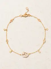 [Gucci] Gucci - Interlocking G 18-karat Rose Gold Diamond Bracelet - 16 16 Gold