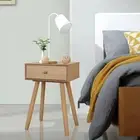 Bedside Tables 2 pcs Solid Pinewood 40x30x61 cm Brown Nightstands Furnitur 44742