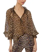 Alice and Olivia Norah Peasant Blouse