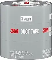 3M Basic Duct Tape, 1055-3PK, 1.88 inch by 55 Yards, 3 Rolls
