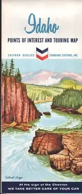 1963 Chevron Road Map: Idaho NOS