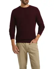[Marcs] Thalis Textured Merino Knit in Burgundy