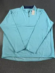 Peter Millar Crown Sport Active Golf 1/4 Quarter Zip Top Men Sz XXL Reef NWT