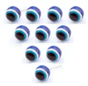 DIY lot 10 Blue LUCKY Evil Eye Kabbalah Beads Jewelry Making Craft Kits warps