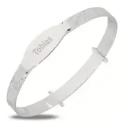 Children's Personalized Any Name Sterling Silver 925 Bangle Christening Gift