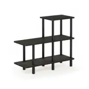 Furinno Turn-N-Tube Multipurpose Shelf Espresso/Black 3 Tier Cube Ladder Shelf