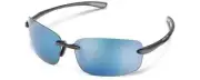 Suncloud Topline Polarized Sunglasses Black Blue Mirror by Smith Optics