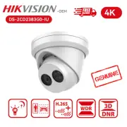 Hikvision OEM DS-2CD2383G0-IU 4K WDR Fixed Turret Network Camera Build-in Mic