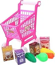 LRXIYODE 1Pc Mini Supermarket Shopping Cart Simulation Cart for Role Play Imaginative Fun Encourages Independence Storage Skills Present for Boys
