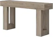 Country - Style Console Table - 160 cm Long Wooden Sofa Table for Foyer, Living Room, Hallway Versatile Rustic Charm Table Grey