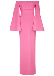 Solace London Eliana Off-the-shoulder Gown - Pink - 10 10
