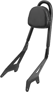 Motorcycle Backrest Sissy Bar, Comfortable Detachable Rear Passenger Backrest Kit Built in Soft Sponge, Ultra‑Thin Driver Rider Backrest Kit for Yamaha, for Bolt: XV XVS 950 R‑Spec, Black