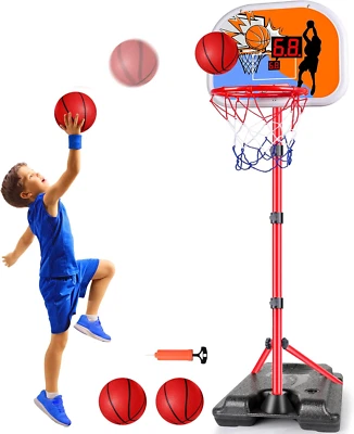 Canasta de baloncesto infantil con marcador electrónico