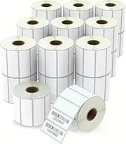 BETCKEY - 2.625" x 1" File Folder & Address Labels Compatible with Zebra & Rollo Label Printer,Premium Adhesive & Perforated[20 Rolls, 40000 Labels]