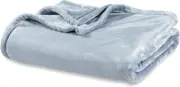 Berkshire Blanket Classic VelvetLoft® Solid Bed Full/Queen, Polar Blue