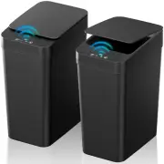 2 Pack 2.2 Gallon Automatic Touchless Garbage Can, Small Motion Sensor Smart Tra