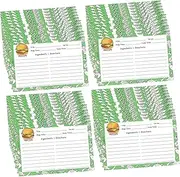 HOLIDYOYO 4sets Cookbook Cards Recipe Cards House Decorative Cooking Note DIY Food Note 50pcs*4