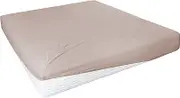 Beddress - Elastane Jersey Fitted Sheet for Box Spring beds, waterbeds and high mattresses, Pebbles, 180-200 x 200-220 cm, 95% Combed Cotton + 5% Elastane, OekoTex