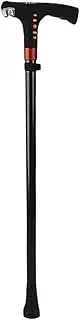 SMIC Smart Walking Stick with LED Lights, Adjustable Cane with Automatic Alarm System FM Radio Adjustable Rechargeable Walking Stick for Seniors Men Women (Black)