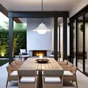 Spy Outdoor LED Pendant Light w/ Frosted Diffuser (Black or White)