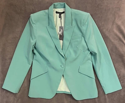NWT WHITE HOUSE BLACK MARKET $220 WHBM AGAVE LACE-UP FLUID EDITOR BLAZER SZ 14
