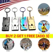 180db Outdoor Emergency Survival SOS Whistle Aluminum Camping Hiking Keychain~