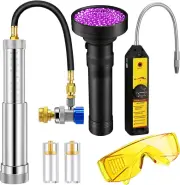 A/C Oil and Dye Injector and Leak Detector Kit with Adjustable Coupler and Oil C