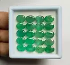 Natural Emerald Oval Cut 36.10 Cts Lot, 7x9 mm Rich Green Emerald 20 Pcs.
